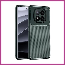 Gees Global Redmi Note 14 Pro 5g Uyumlu Kılıf Auto Focus Karbon Kapak - Koyu Yeşil Gbzs