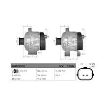 Alternatör - Dacia Lodgy, Sandero, Duster - Denso-dan3009 29981840
