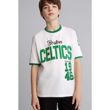 Defacto Nba Boston Celtıcs New Regular Fıt Bisiklet Yaka Tül Kısa Kollu Tişört Erkek Çocuk H2899a826hswt34 Beyaz-wt34