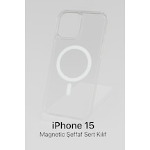 C.power Magsafe Şeffaf Sert Kılıf İphone 15,15pro,15pro Max ,plus Uyumlu, Darbeye Dayanıklı Pc Malzeme Şeffaf