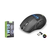 Mkespn W10 Dual Mode Rgb Gaming Mouse 2.4 Ghz Bluetooth 2400 Dpı 9 Tuş Makro 500hz Siyah Diğer
