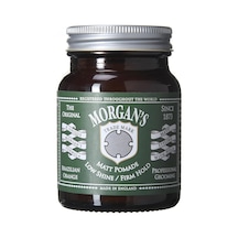 Morgan's Low Shine Matt Pomade -sert Tutuş, Mat Saç Şekillendirici Pomad Green Label 100 Gr