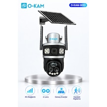 O-kam Ok-3033 4g Solar 10x Optik Zoom 2 Lensli Güvenlik Kamerası