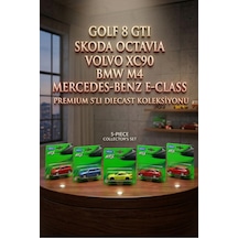 Alpmodel Golf 8 Gti Skoda Octavia Volvo Xc90 Bmw M4 Mercedes Benz E Class 1/64 Ölçek Welly Diecast Metal Model Araba