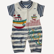 Erkek Bebek Gemili Tulum Çok Renkli-Çok Renkli-3 Ay