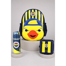 X Dekomus Lisanslı Fenerbahçe Yellow Collection 3d Baskılı Küçük Boy Anaokul Çantası,beslenme Kabı Ve 500 Ml Matara Seti Altın