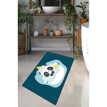PANDA IN THE WATER  70X120 CM Banyo Halısı Banyo Paspası