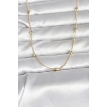 Cm 14k Gold Renk Damla Topçuk Model Zincirli 60 Cm Kadın Kolye Elk-bjtıeg Çok Renkli