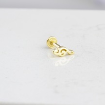 Glorria Altın Sol Anahtarı Tragus Piercing Çok Renkli