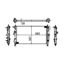 Mahle Cr1011000s Radyatör Otomatik Astra J- zafıra Tourer C- cruze 1.4- 1.6 Al/pl/brz 680x397x28 39074657- 13311079- 1300306
