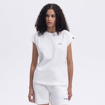 Ellesse Ef450-of Bisiklet Yaka Yarım Kollu Kadın T-shirt - Kırık Beyaz