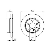 Bosch Fren Dıskı Arka Mercedes S-class W140 W220 Bosch 0986478566 A1404230412