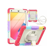Newface Apple İpad 5 Air 9.7 Kılıf Tablet Rainbow Kapak - Kırmızı
