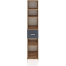 Hyperion Dolap 4 Raflı Tek Çekmeceli 44x44x243 Çam-antrasit Atlas Çam