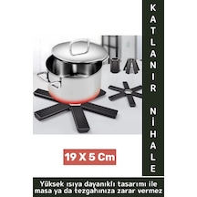 Yüksek Isıya Dayanıklı Kaymaz Yapışmaz Tencere Tava Masa Tezgaha Zarar Vermez Katlanabilir Nihale Çok Renkli