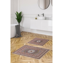 Alanur Trend Kaymaz Taban Dijital Banyo Takımı Kt447 Kahve