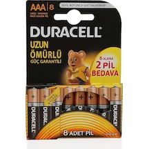 Duracell LR03/MN2400 AAA İnce Kalem Pil 8'li