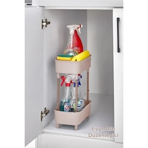 Porsima 1130 İki Katlı Çok Amaçlı Düzenleyici Raf Cappuccino