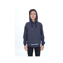 Toontoy Kids Toontoy Erkek Çocuk Oversize Kapüşonlu Cepli Baskılı Sweatshirt - 2 İplik Füme