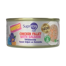 Purrfect Tiftiklenmiş Tavuk Göğsü & Somonlu Konserve Kedi Yaş Maması 70 Gr Tahılsız