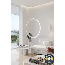 Daire Beyaz Tekli Led 3 Renk Sarkıt Avize & Şık Ve Modern Antre Hol Aydınlatması 30 Cm