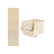 Ranyeek Mutfak Sebze Meyve Depolama Rafı - Çok Katlı Fonksiyonel Evcil Çeşitli Eşya Saklama Sepeti Küçük Boy, Aprikot Rengi Diğer