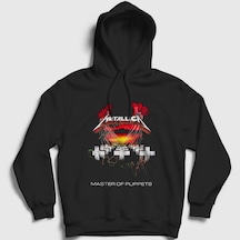 Presmono Unisex Master Of Puppets Metallica Kapüşonlu Sweatshirt Siyah