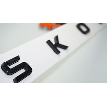 Dk Tuning Yeni Nesil Uzun Bagaj Siyah Yazı Logo Skoda İle Uyumlu