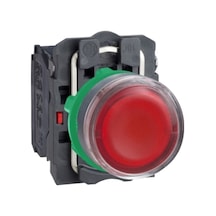 Schneider Electric XB5AW34B5 1Na +1Nk 24V Led Işıklı Yaylı Buton Kırmızı