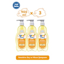 Uni Baby Sensitive Saç Ve Vücut Şampuanı 900 ML 3'lü