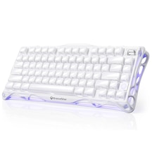 Gravastar Mercury K1 Rgb Kablosuz Mekanik Gaming Klavye, İngilizce Q, Opaline White