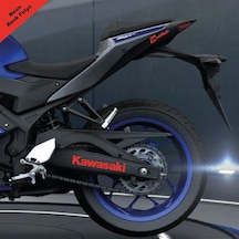 Kawaski Yazılı Neon Kırmızı Arka Maşa Sticker Etiket Modeli