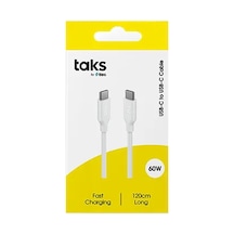 3 Adet Taks Usb-c - Usb-c 120 Cm 60w Pd/qc Hızlı Şarj/data Kablosu