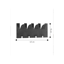 Metal Siyah 2 Katlı Duvar, Mutfak, Banyo Havlu Askısı 40x15 Cm Me Diğer