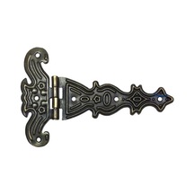 Dekoratif, Sac Tek Kuyruklu Menteşe - 69x102 Mm, Büyük, Antik, 1 Adet Renkli