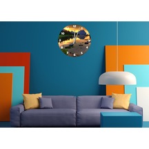 Ti-play Muhteşem Doğa 30x30cm Akrilik Dekoratif Modern Duvar Saati ÇOk Renkli