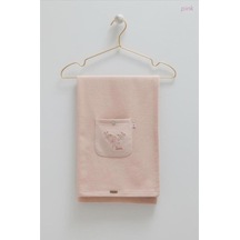 Soft Style Girl Kız Triko Görünümlü Penye Battaniye Pembe