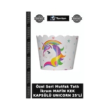 Özel Seri Mutfak Tatlı İkram Mafin Kek Kapsülü Unıcorn 25 Li Diğer