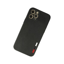 Apple iPhone  Uyumlu- 12 Pro Max Kılıf Loop Deri Silikon - Siyah