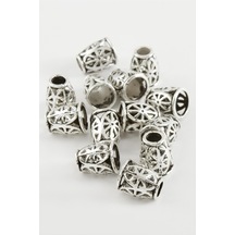 Çini - 928 - Desenli Tesbih Ara Aparatı 50 Gram - Spt-gld - Gümüş Rengi