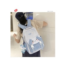 Goldenqian Kalınlaşmış Açık Eğlence Seyahat Sırt Çantası Kampüs Tarzı Basit Çift Sırt Çantası Yeni Yükseltilmiş Ilköğretim Okul Çantası Db74vr 409-mavi