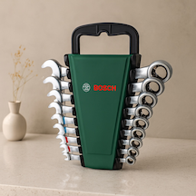 8 Parça 8-19 Mm Kombine Anahtar Takımı Plastik Standlı, Taşıma Aparatlı
