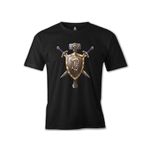 World Of Warcraft Human Baskılı Siyah Erkek Tshirt 001