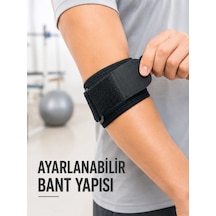 Golfçü Dirseği Bandajı Spor Ve Günlük Kullanım İçin Dirsek Bandı Siyah