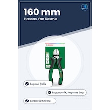 Yan Keski 160 Mm Ergonomik Sap Alışımlı Çelik Hassas Kesici Pense