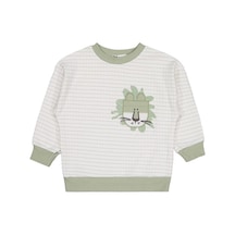 Civil Boys Aslan Nakışlı 2-5 Yaş Sweatshirt - Yeşil