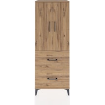 Hyperion Dolap 3 Raflı 2 Çekmeceli 2 Kapaklı 60x44x163 Çam-çam Çam