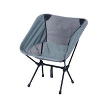 Rogfer Küçük Açık Kamp Eğlence Plajı Portatif Katlanır Sandalye Gri Mavi Mavi