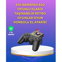 2. 4 İnç Ekranlı 500 Oyunlu Taşınabilir Retro Oyun Konsolu, Şarjlı El Tipi Mini