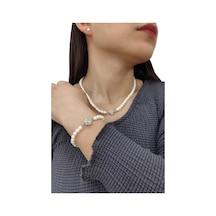 Chavin Doğal İnci Kolye Küpe Bileklik Özel Kutulu Set Ep96by